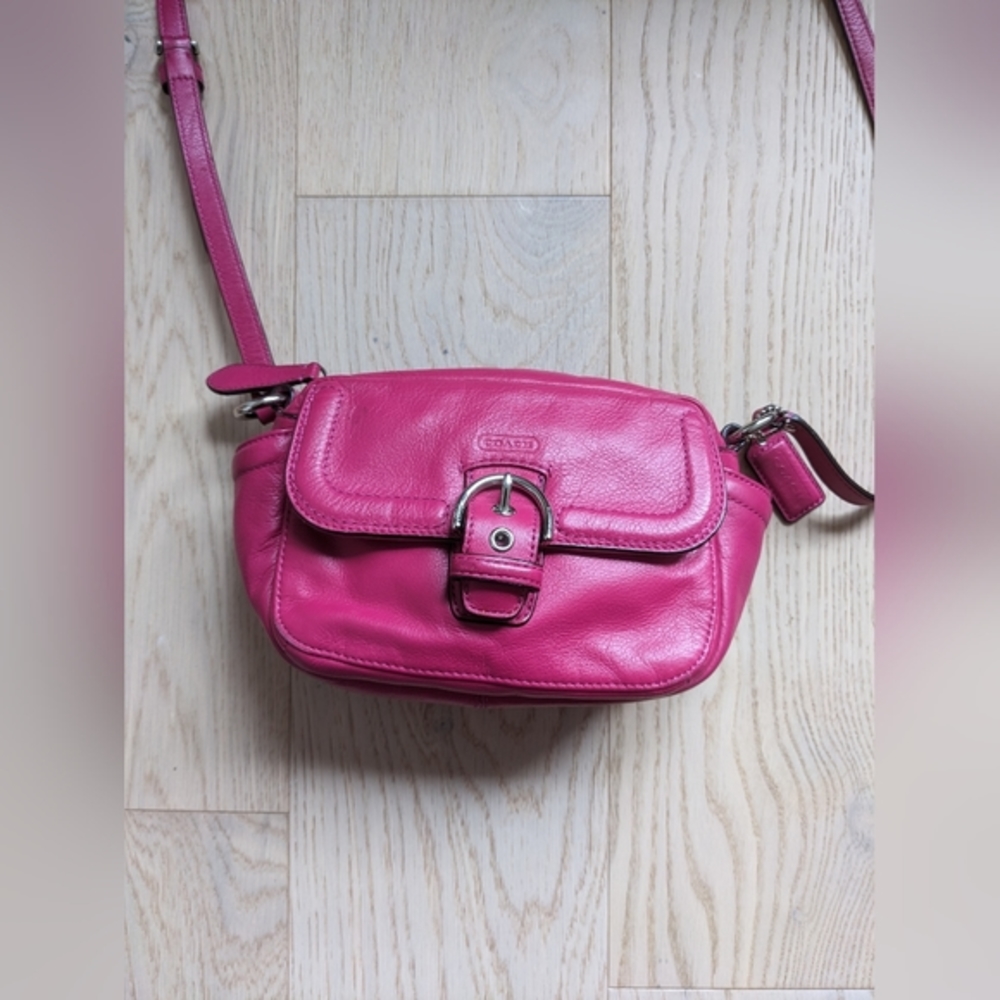Coach leather camera bag